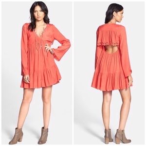 NWOT Free People BOHO Open Back Dress